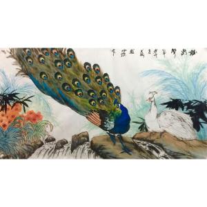 艺术品图片：艺术家赵仲谋国画作品名称《【孔雀3】作者赵仲谋》价格19200.00 元