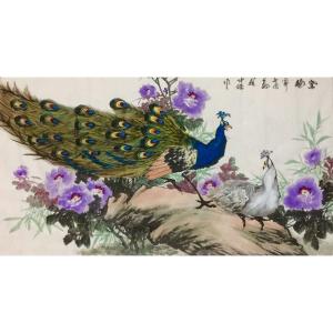 赵仲谋国画作品《【素艳-孔雀5】作者赵仲谋》价格19200.00元