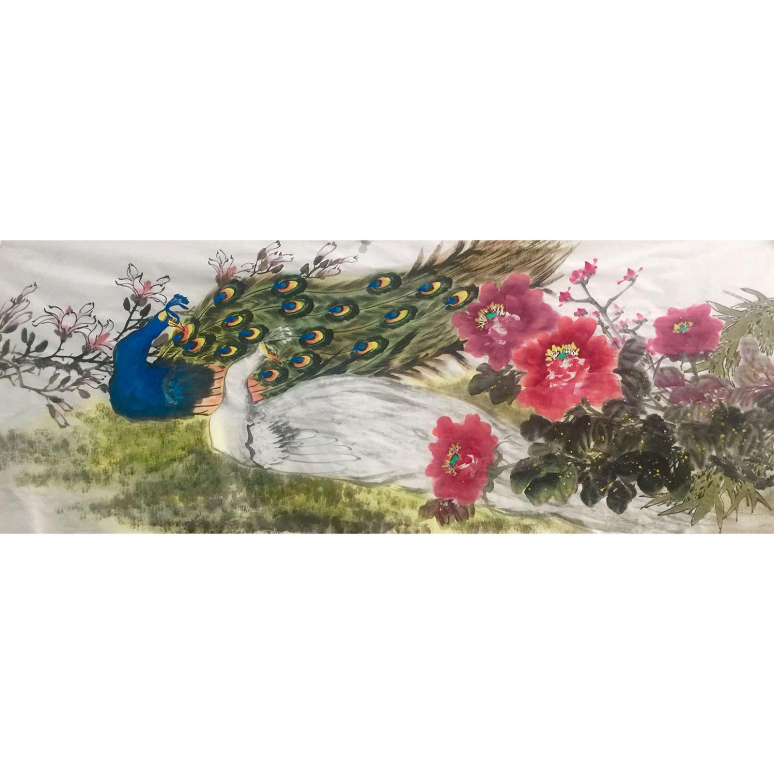 赵仲谋国画作品《【孔雀11】作者赵仲谋》