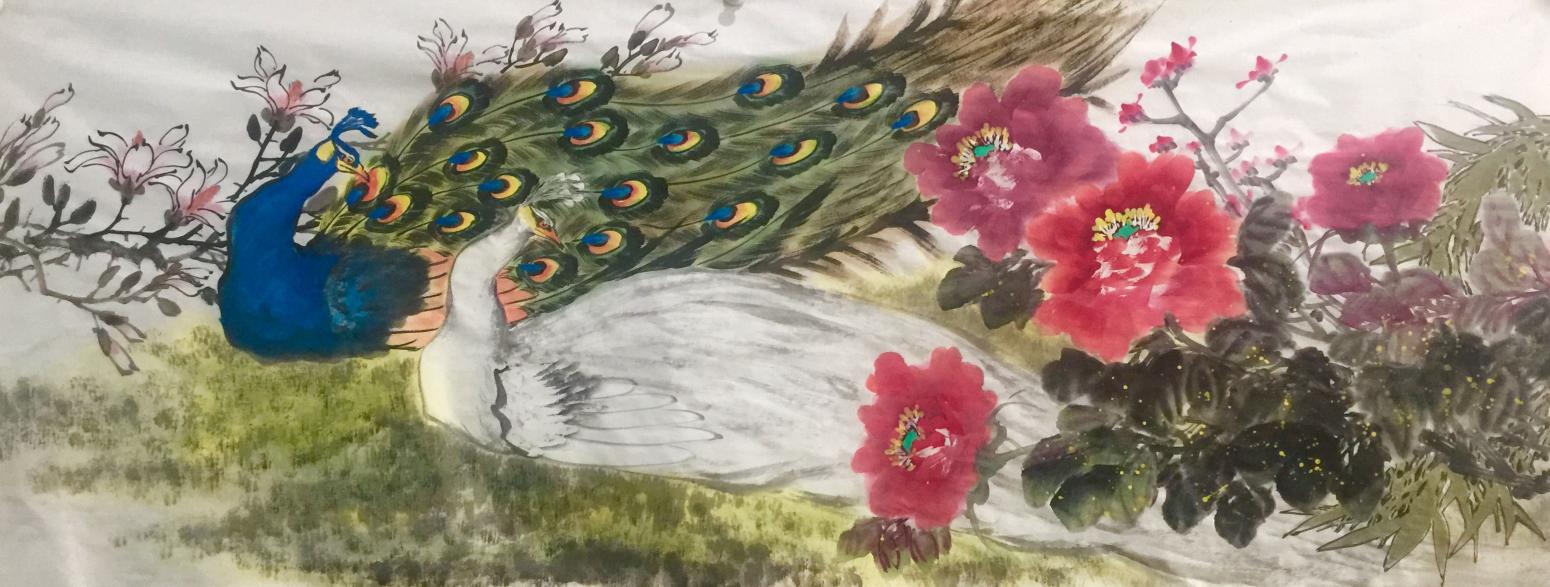 赵仲谋国画作品《【孔雀11】作者赵仲谋》【图0】