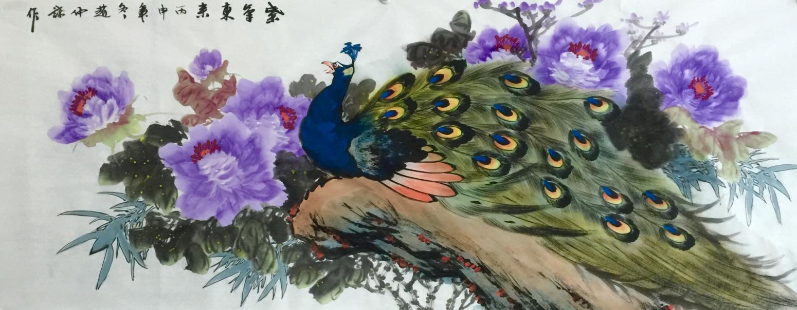 赵仲谋国画作品《【孔雀13】作者赵仲谋》【图0】