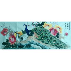 艺术品图片：艺术家赵仲谋国画作品名称《【鸾凰和鸣-孔雀17】作者赵仲谋》价格12000.00 元