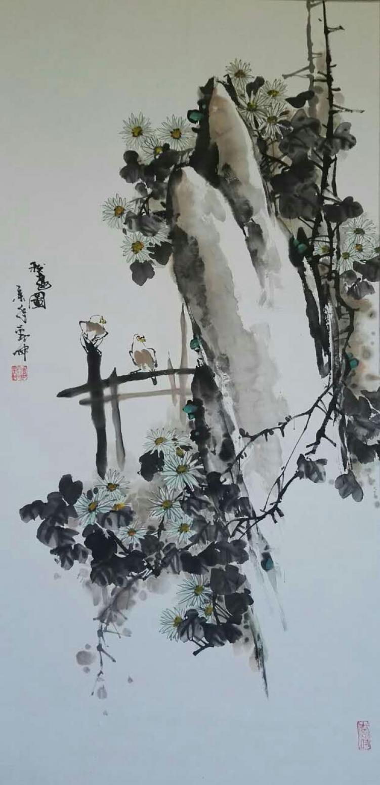 潘劲伸国画作品《【花鸟】作者潘劲伸》【图0】