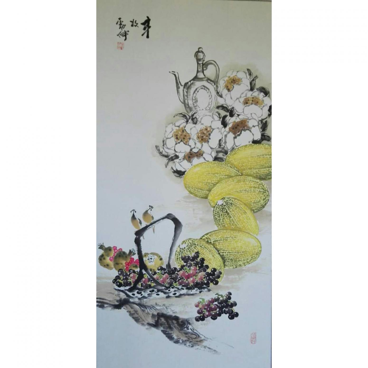 潘劲伸国画作品《【丰收2】作者潘劲伸》