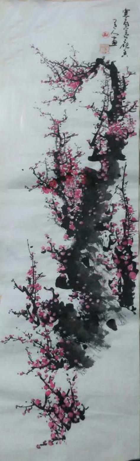 马晓中国画作品《【梅花3】作者马晓中》【图0】