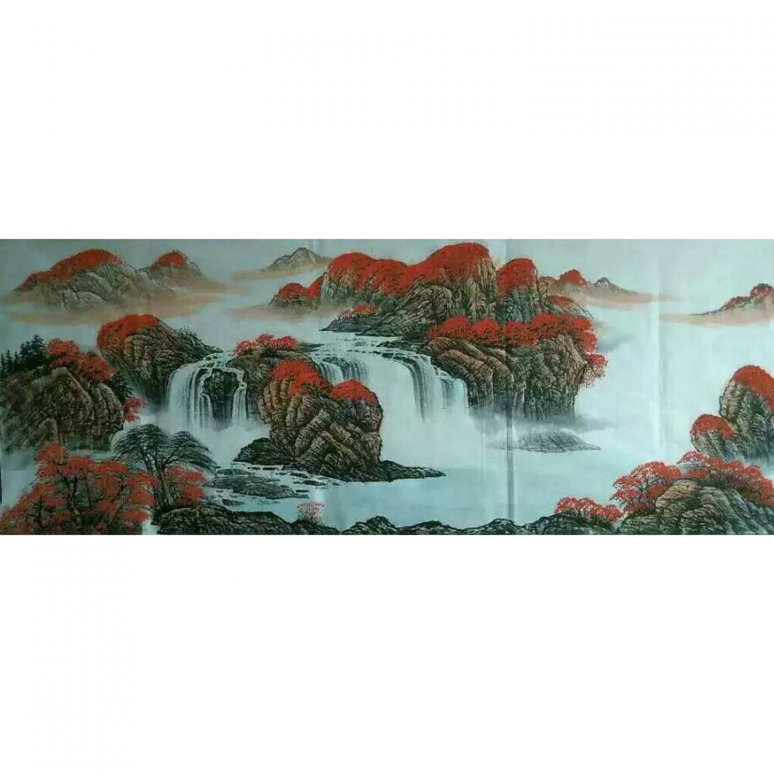 周马龙国画作品《【山水1】作者周马龙》