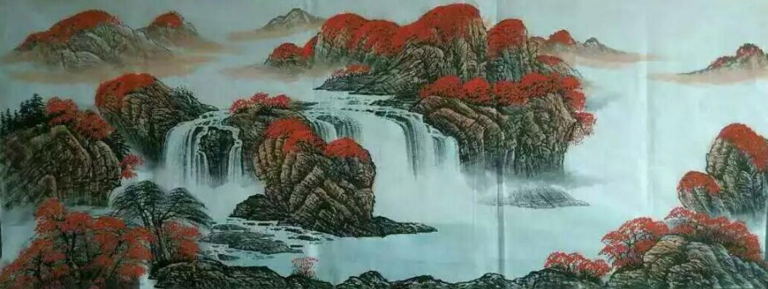 周马龙国画作品《【山水1】作者周马龙》【图0】