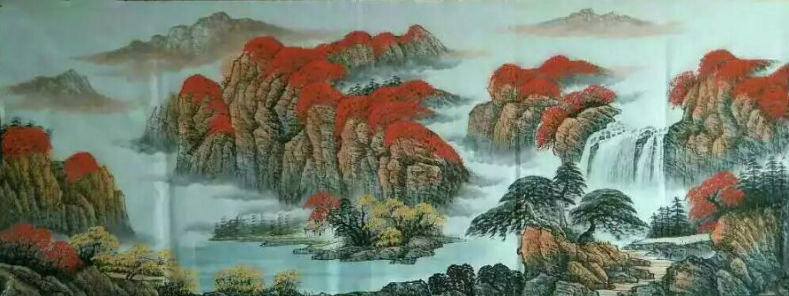 周马龙国画作品《【山水4】作者周马龙》【图0】