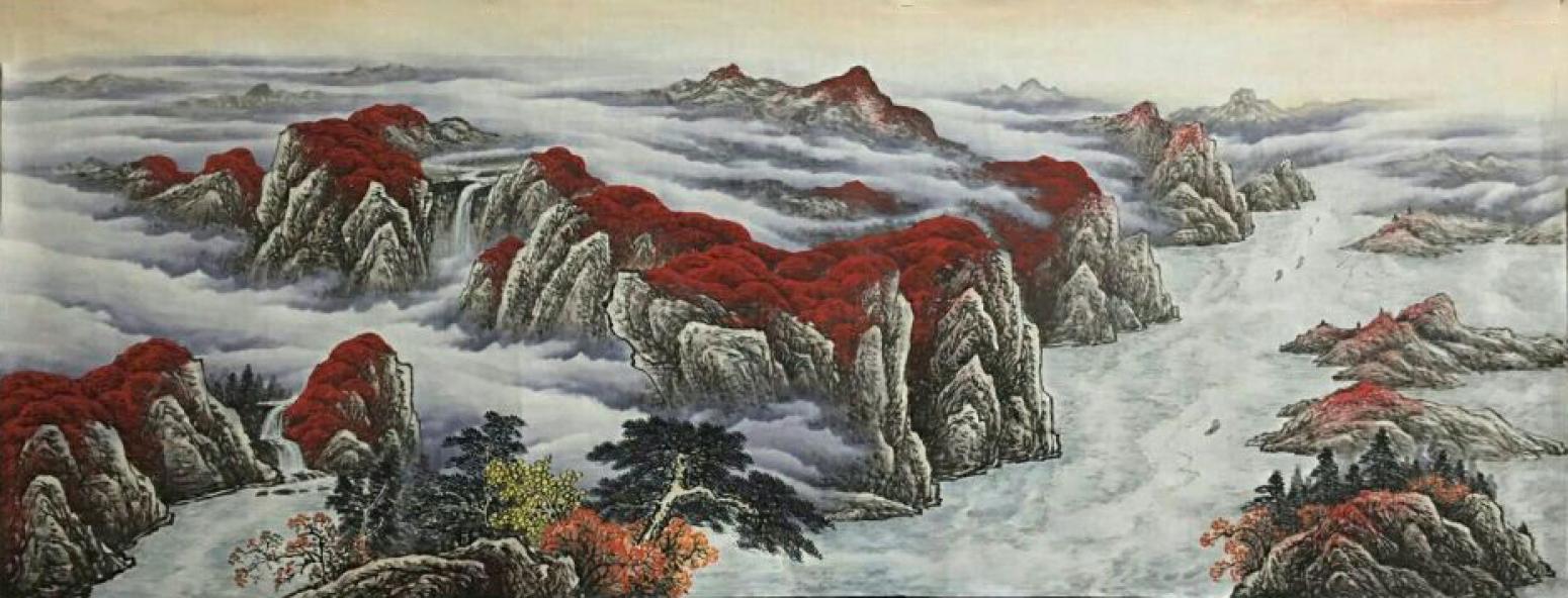 周马龙国画作品《【山水7】作者周马龙》【图0】