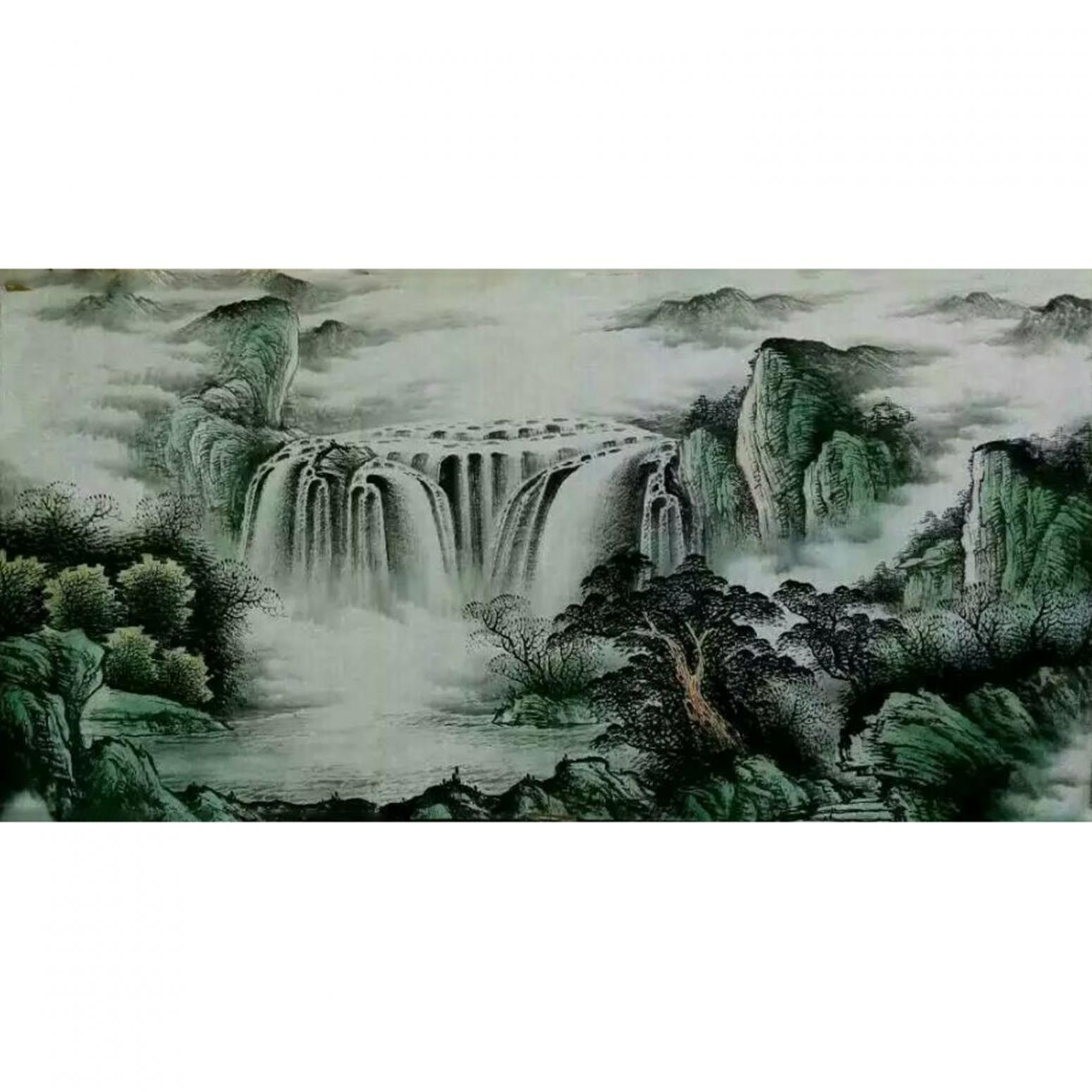 周马龙国画作品《【山水9】作者周马龙》