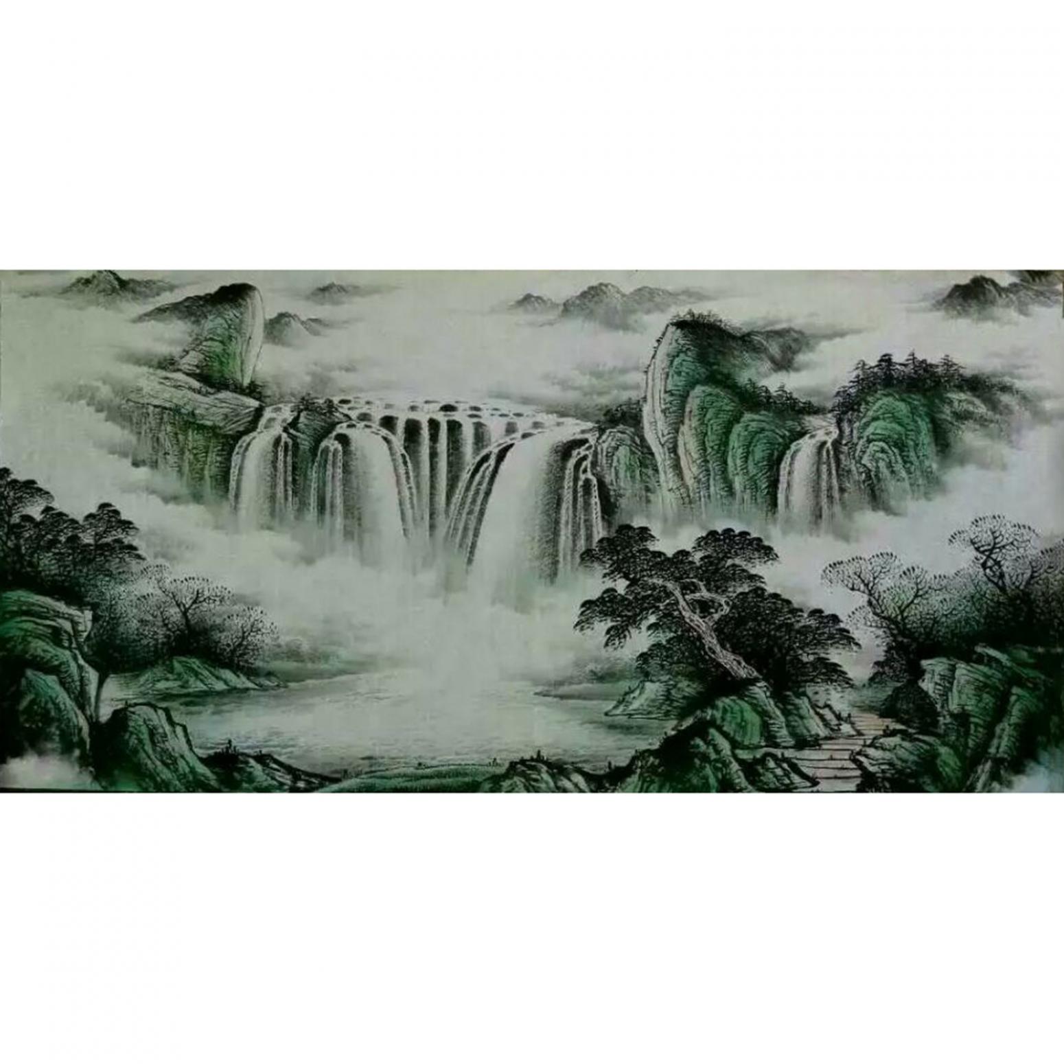 周马龙国画作品《【山水10】作者周马龙》