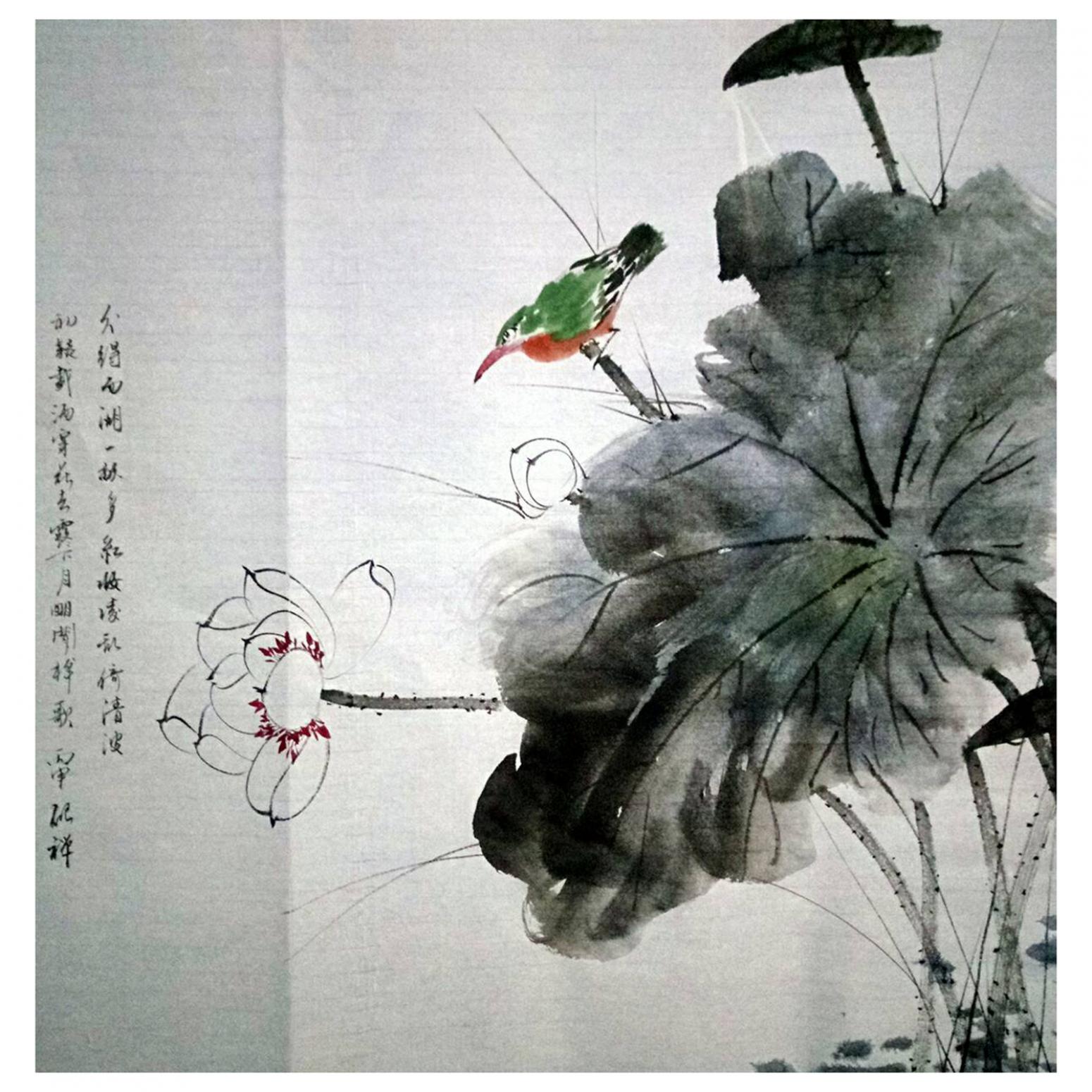 张清永国画作品《【荷花13》