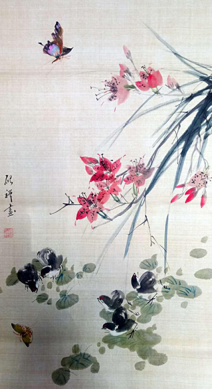 张清永国画作品《【蝶恋花】作者张清永》【图0】