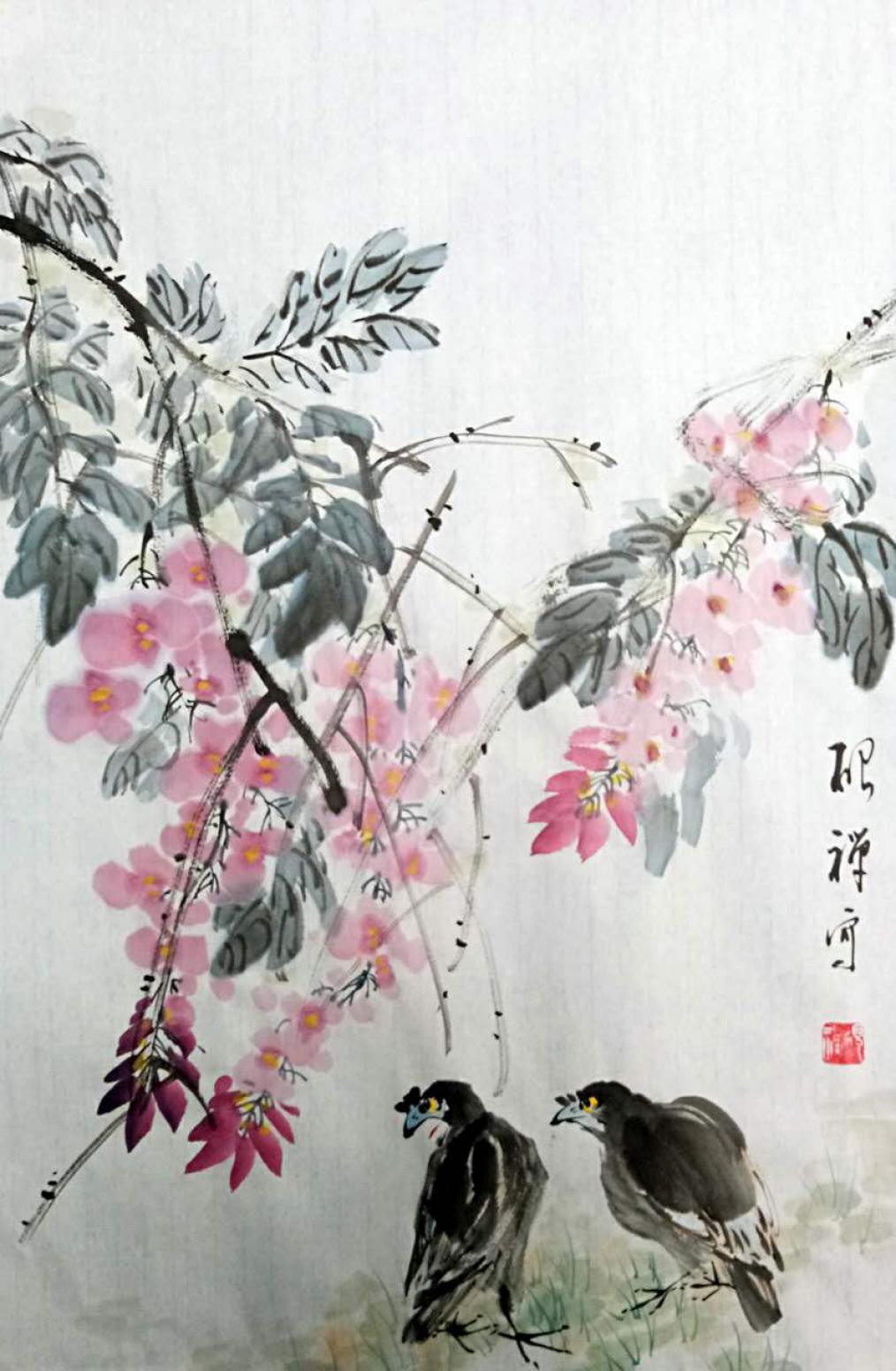 张清永国画作品《【花鸟图6】》【图0】