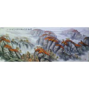 卢俊良国画作品《【紫气东来红满天】作者卢俊良》价格2880.00元