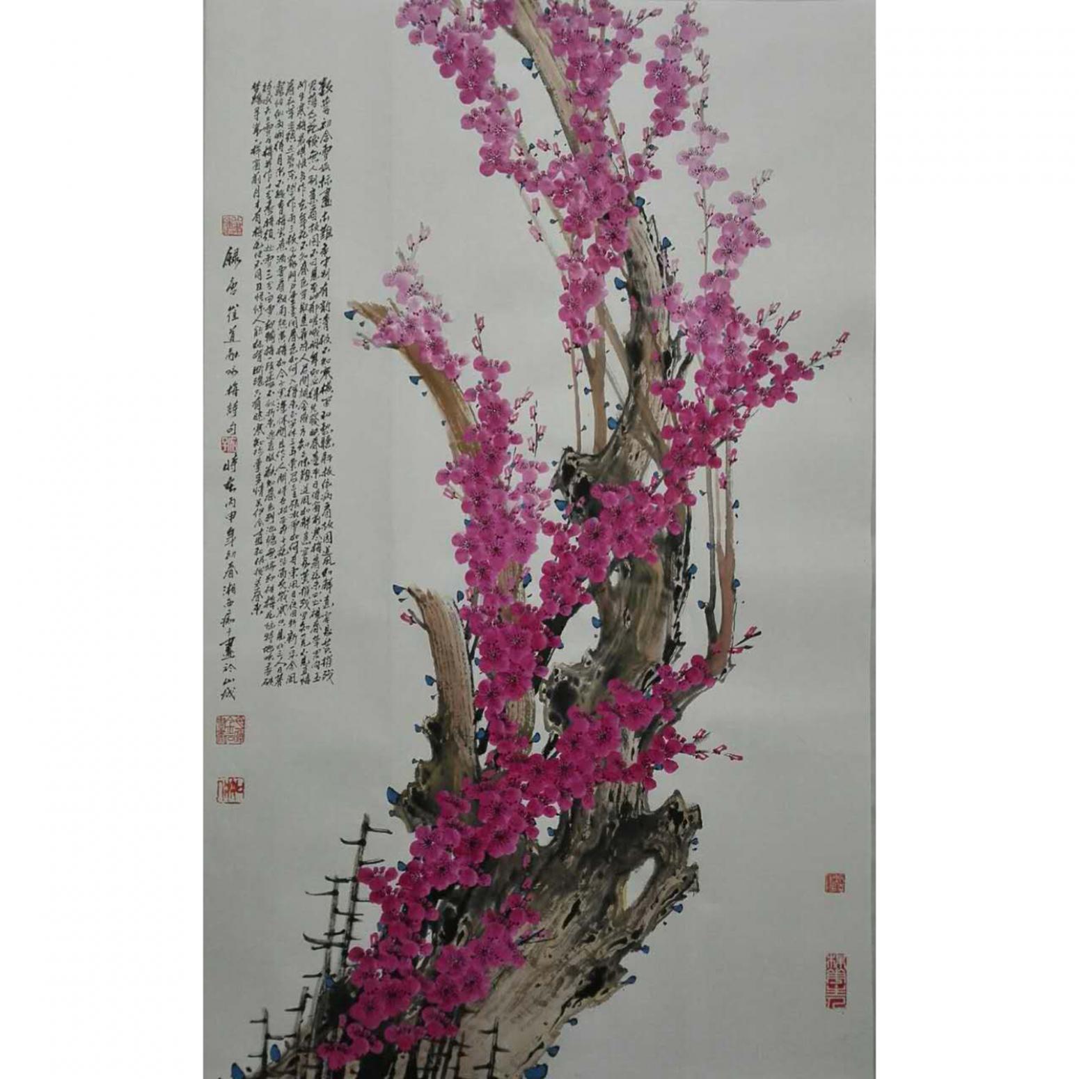 肖晖国画作品《【花开不知寒】作者肖晖》