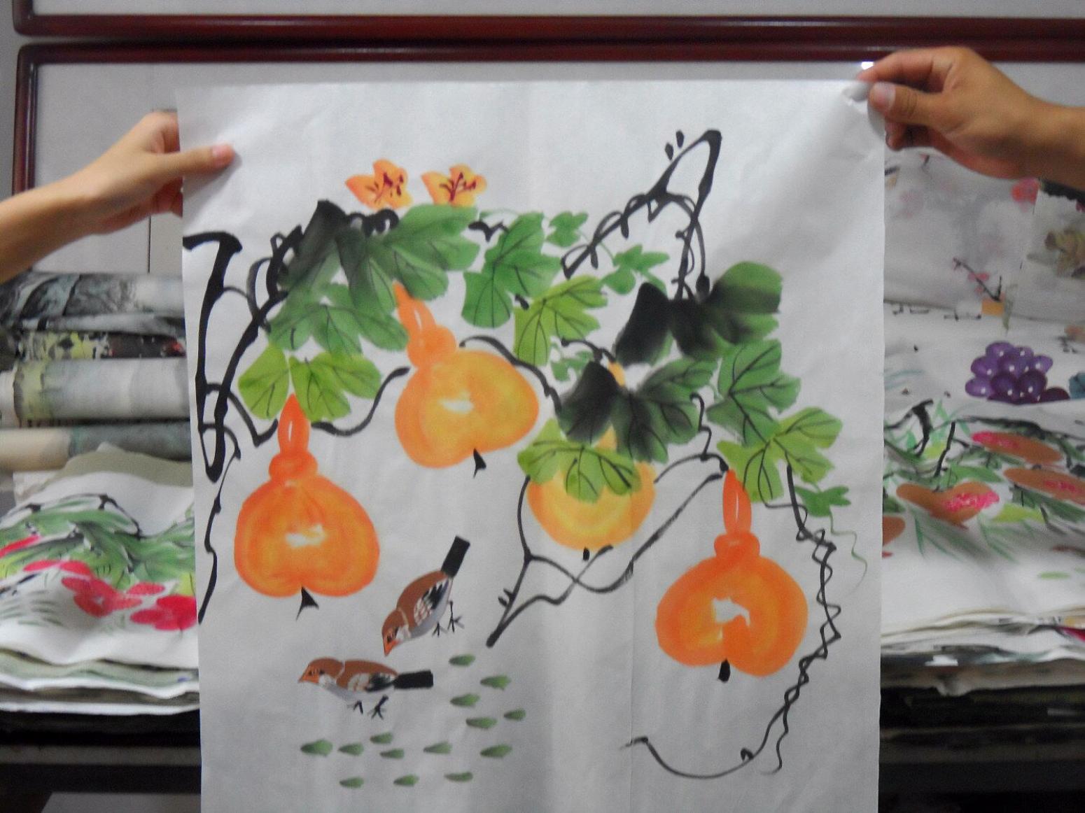 国画作品《福禄吉祥》【图0】