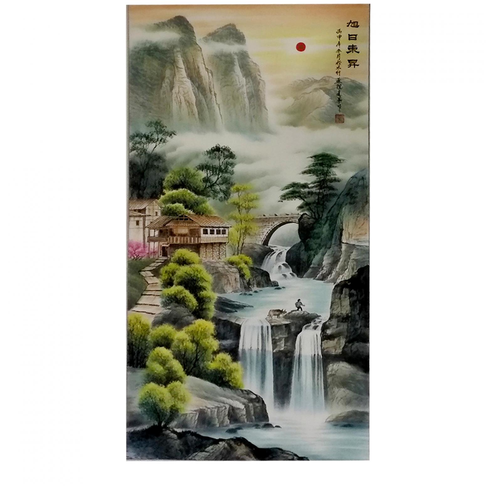 国画作品《旭日东升》