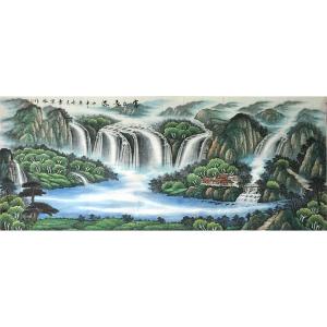 艺术品图片：艺术家韦杰球国画作品名称《【高山流水28】作者韦杰球》价格720.00 元