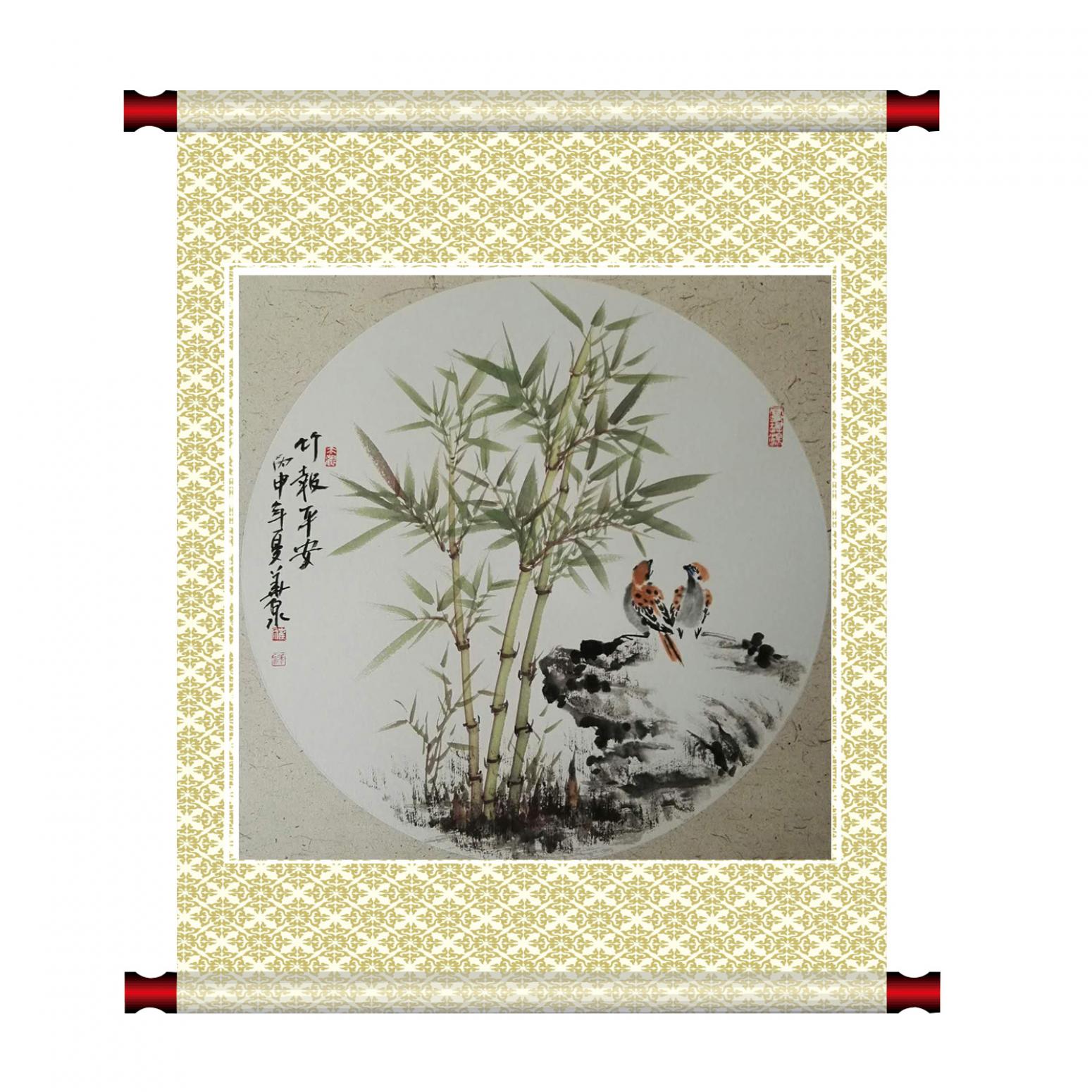 崔华泉国画作品《【竹报平安】作者崔华泉》【图1】