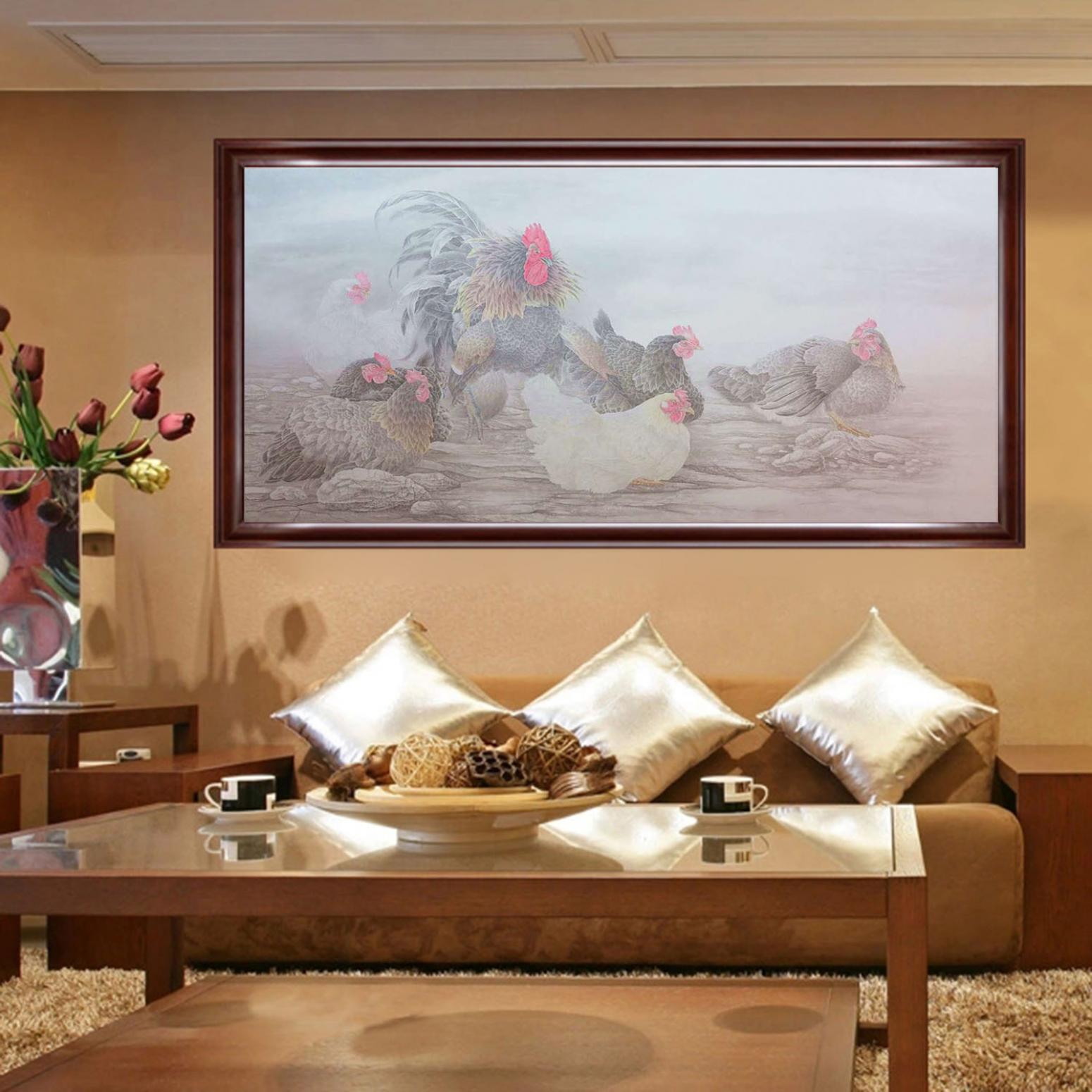 傅饶国画作品《【群秀图】作者傅饶》【图3】