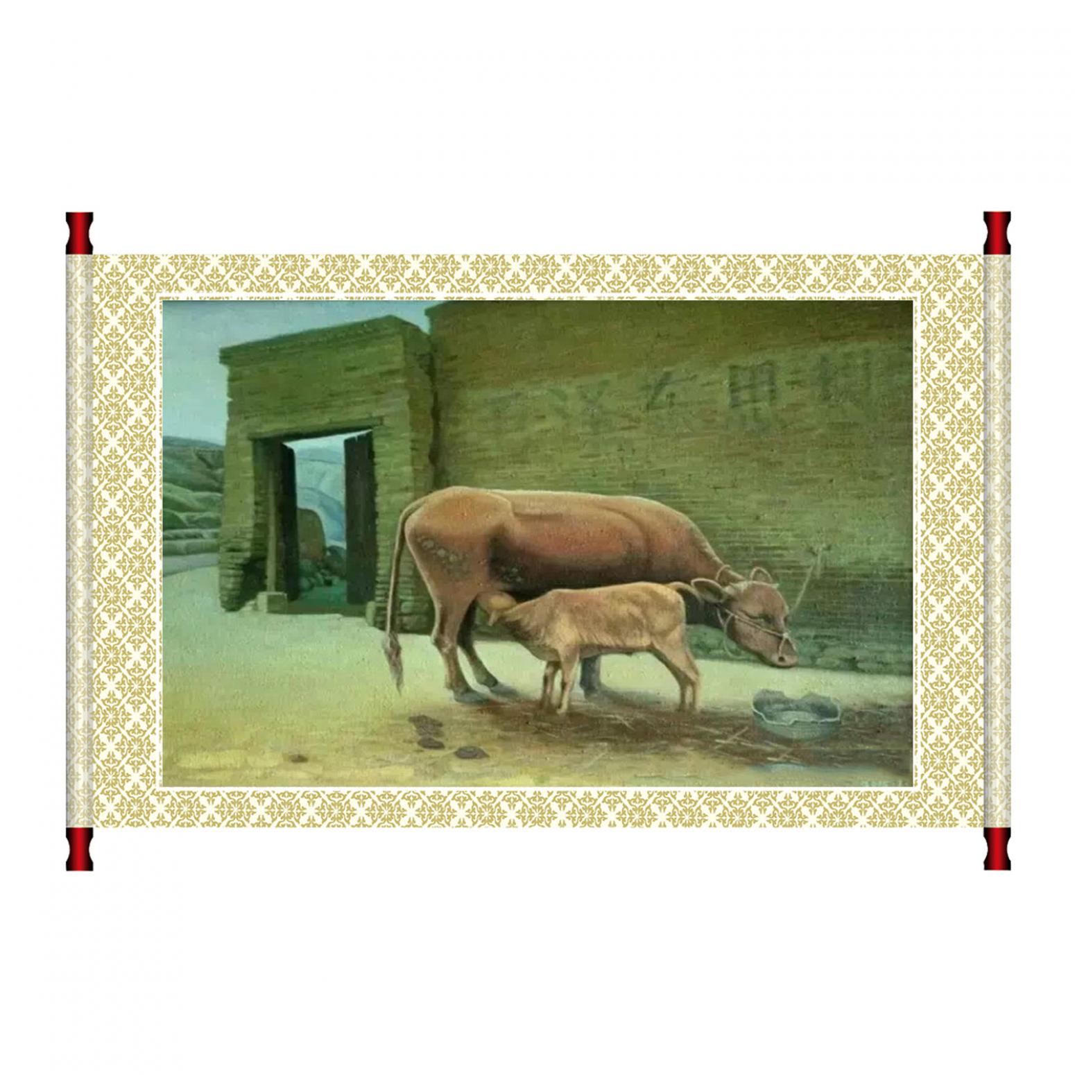 高志刚油画作品《【舐犊情深】作者高志刚》【图1】