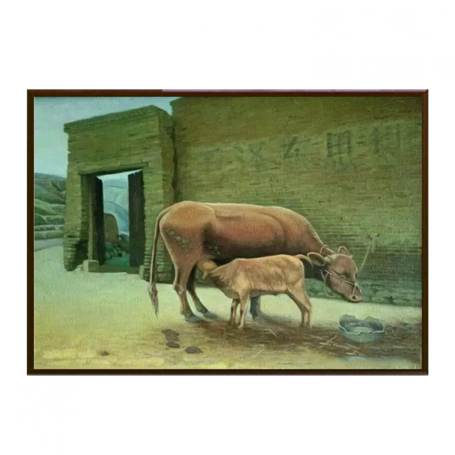 高志刚油画作品《【舐犊情深】作者高志刚》【图2】