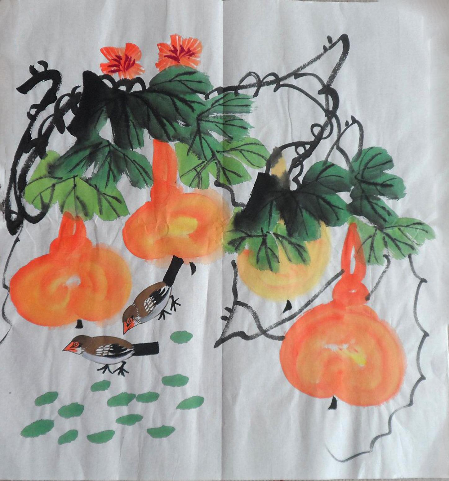 朱德宾国画作品《【福禄吉祥】作者朱德宾》【图0】