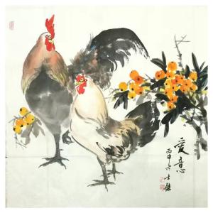 卢士杰国画作品《【爱意】作者卢士杰》价格768.00元