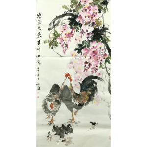 艺术品图片：艺术家卢士杰国画作品名称《【紫气东来 吉祥如意2】作者卢士杰》价格1536.00 元