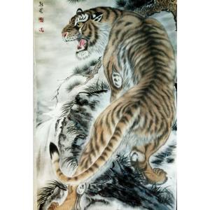马新荣国画作品《【老虎2】作者马新荣》价格3360.00元