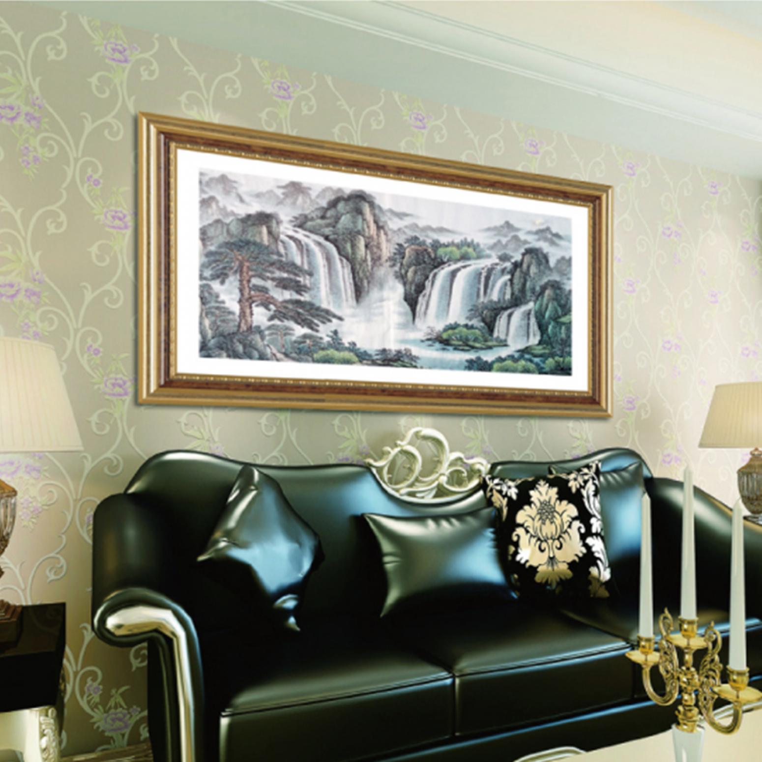 韦杰球国画作品《【高山流水22】作者韦杰球》