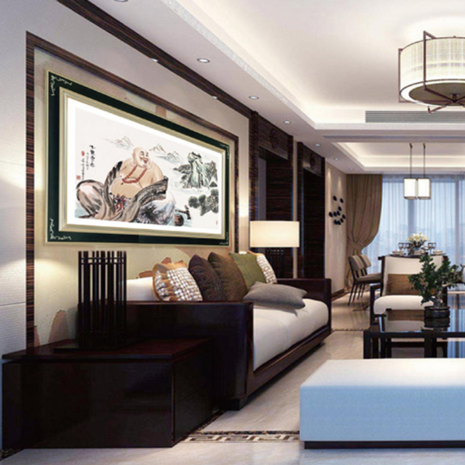 尚建国国画作品《【大自在弥勒佛42】作者尚建国》