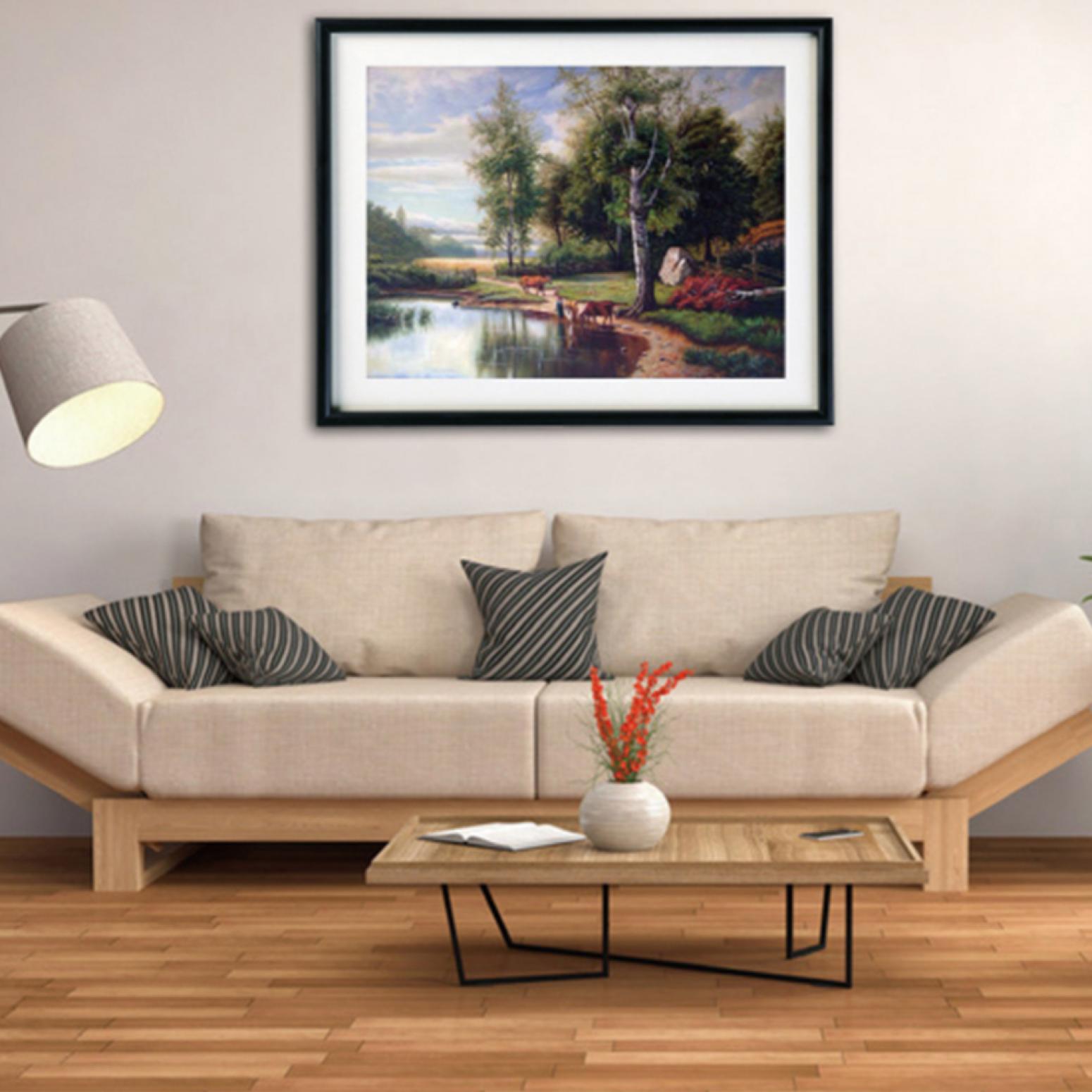 莫明标油画作品《【牧牛】作者莫明标 临摹》