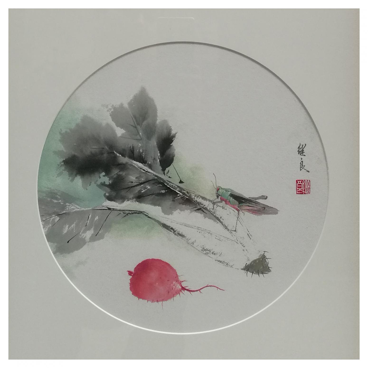 徐继良国画作品《【红萝卜】作者徐继良》