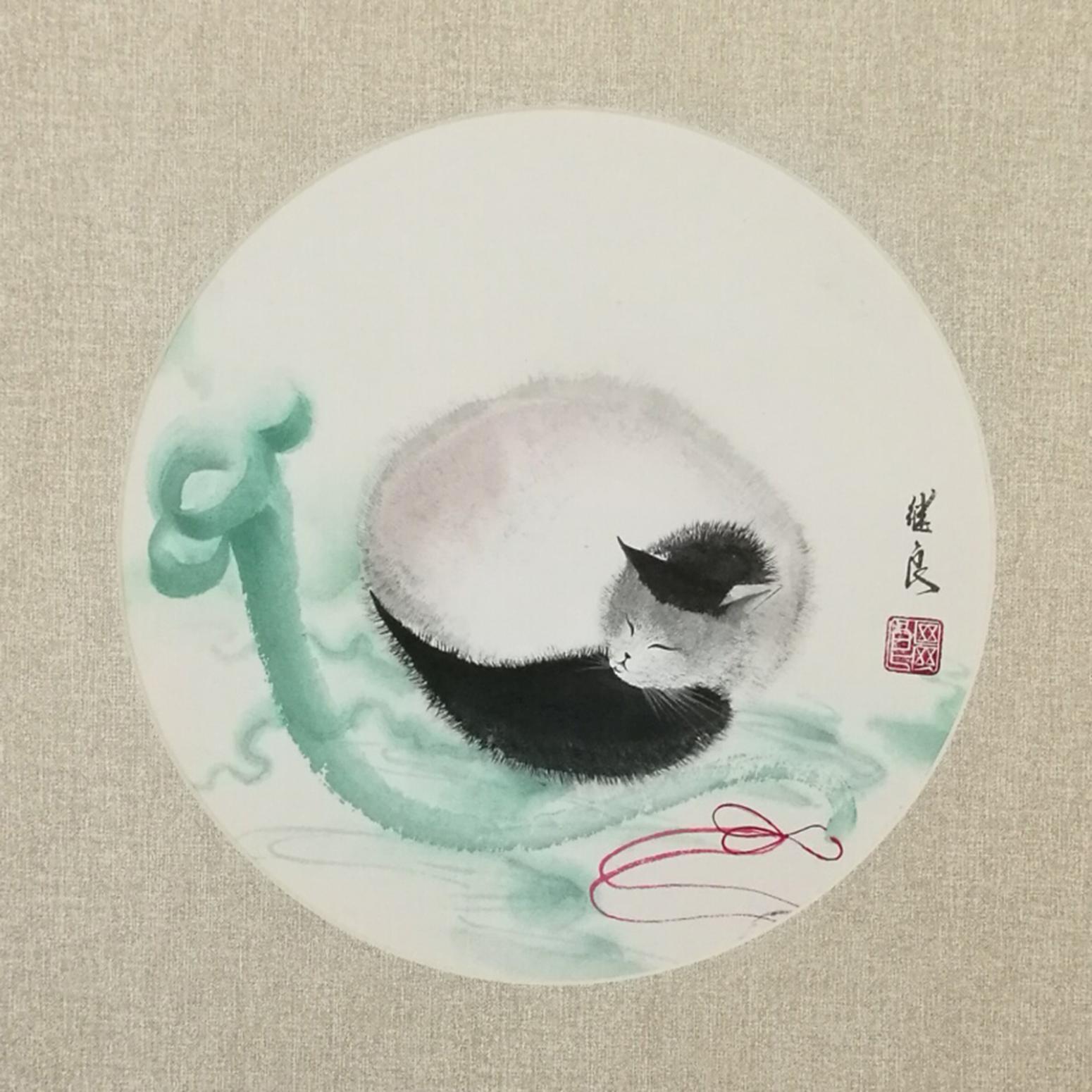 徐继良国画作品《【猫2】作者徐继良》【图0】