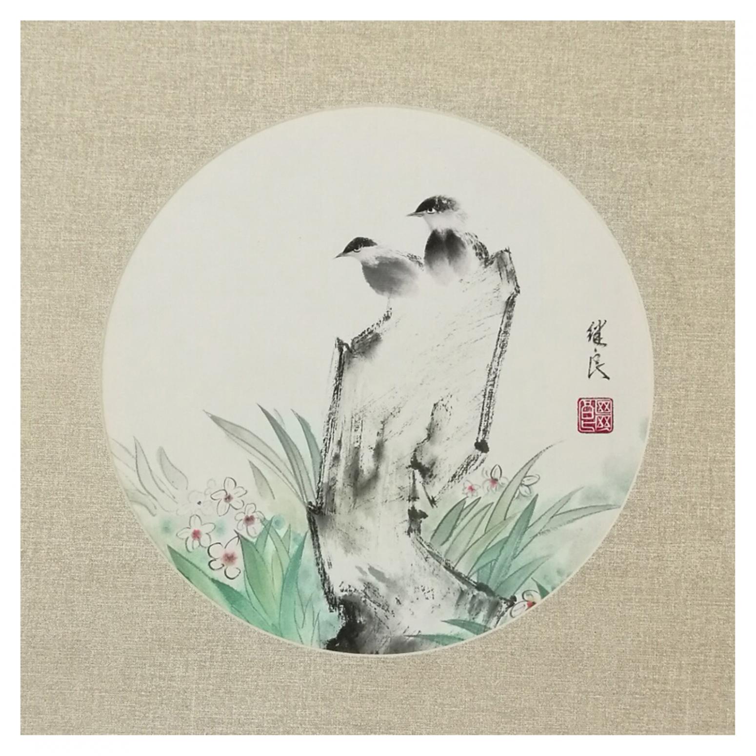 徐继良国画作品《【画眉2】作者徐继良》