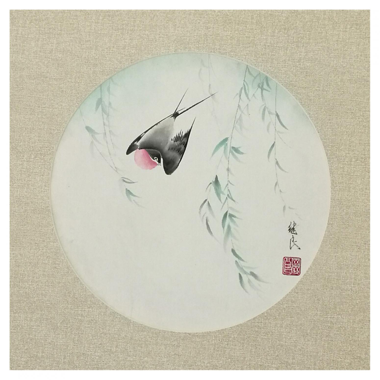 徐继良国画作品《【喜鹊】作者徐继良》