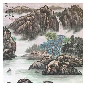 张怀林国画作品《【溪山春晓】作者张怀林》价格312.00元