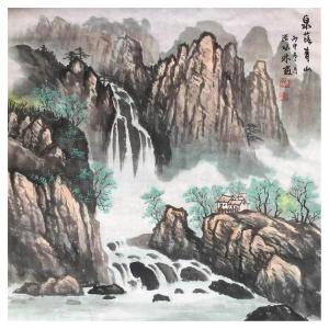 张怀林国画作品《【泉落青山】作者张怀林》价格312.00元