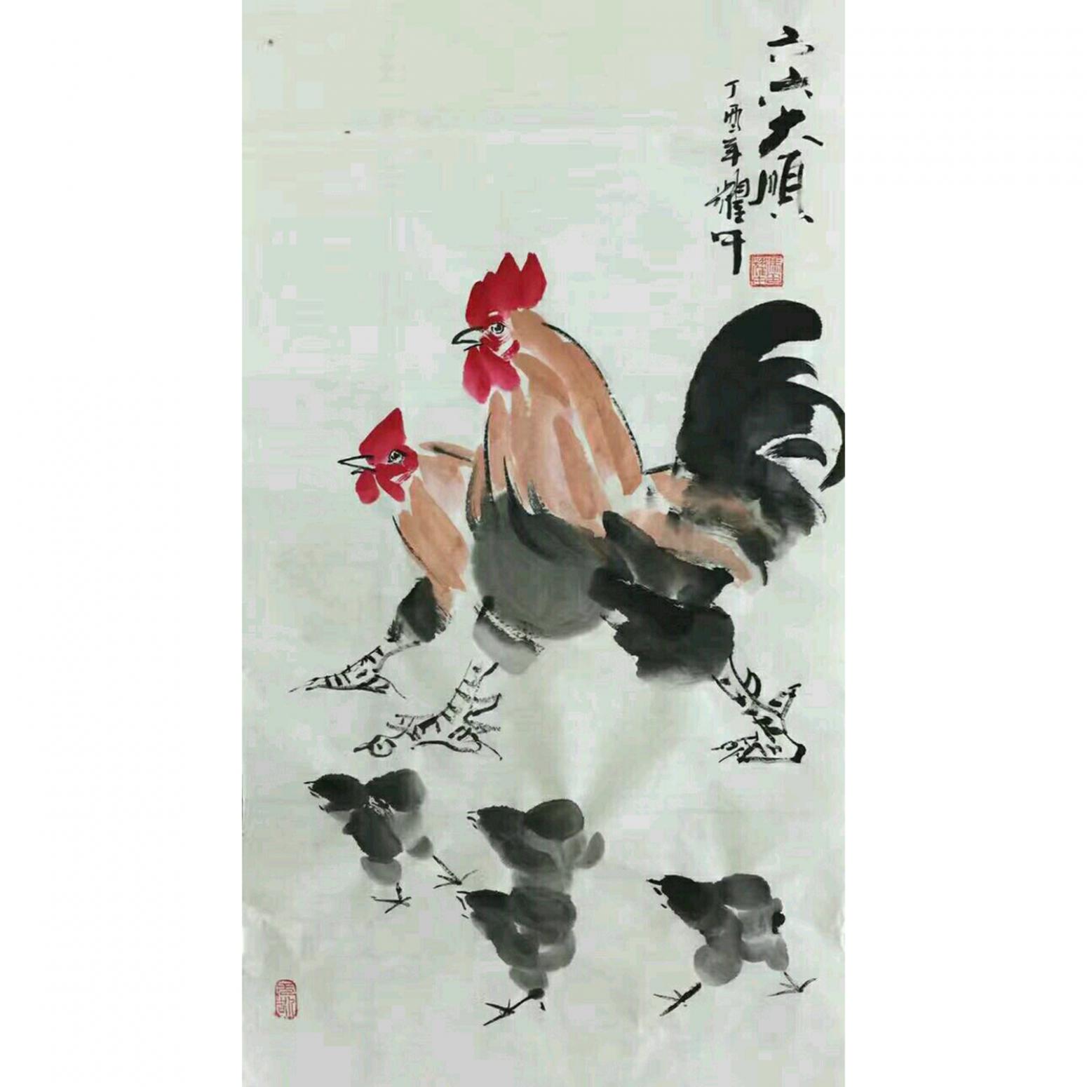 冯耀午国画作品《【六六大顺】作者冯耀午》