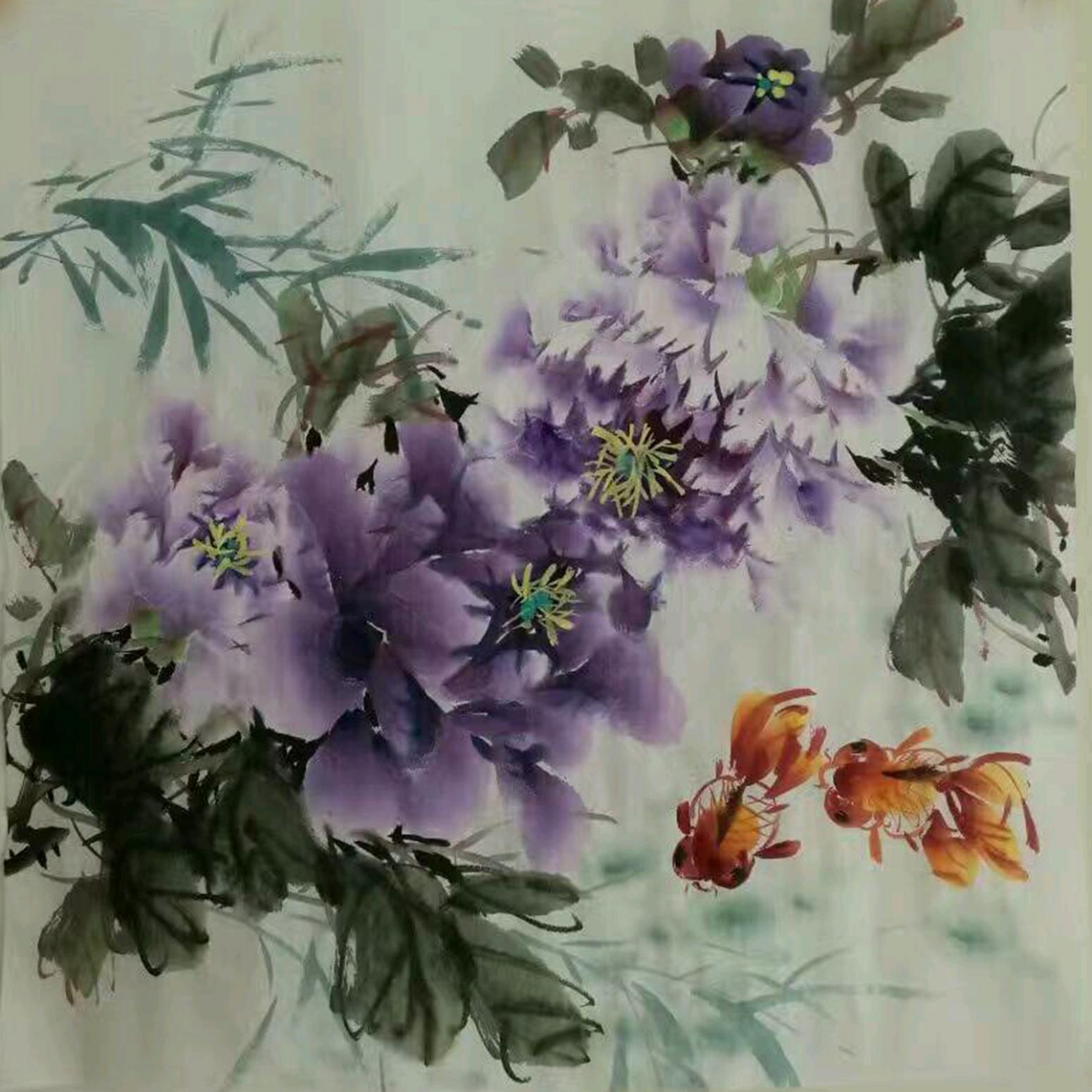 王长泉国画作品《年年有余》【图0】