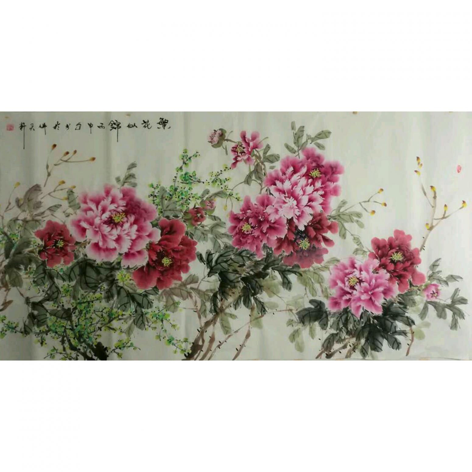 王长泉国画作品《繁花似锦》
