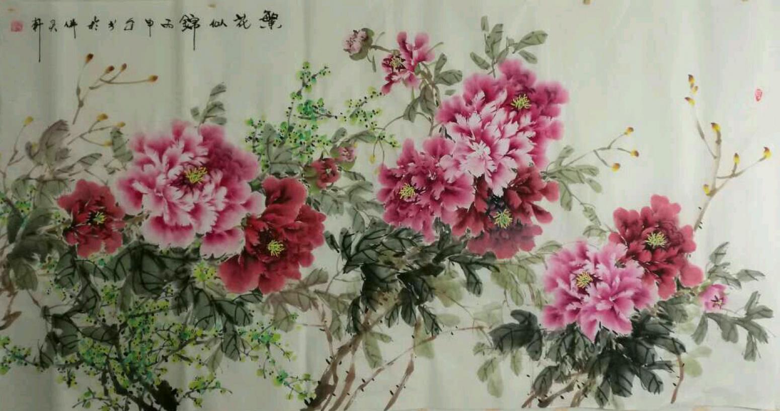 王长泉国画作品《繁花似锦》【图0】