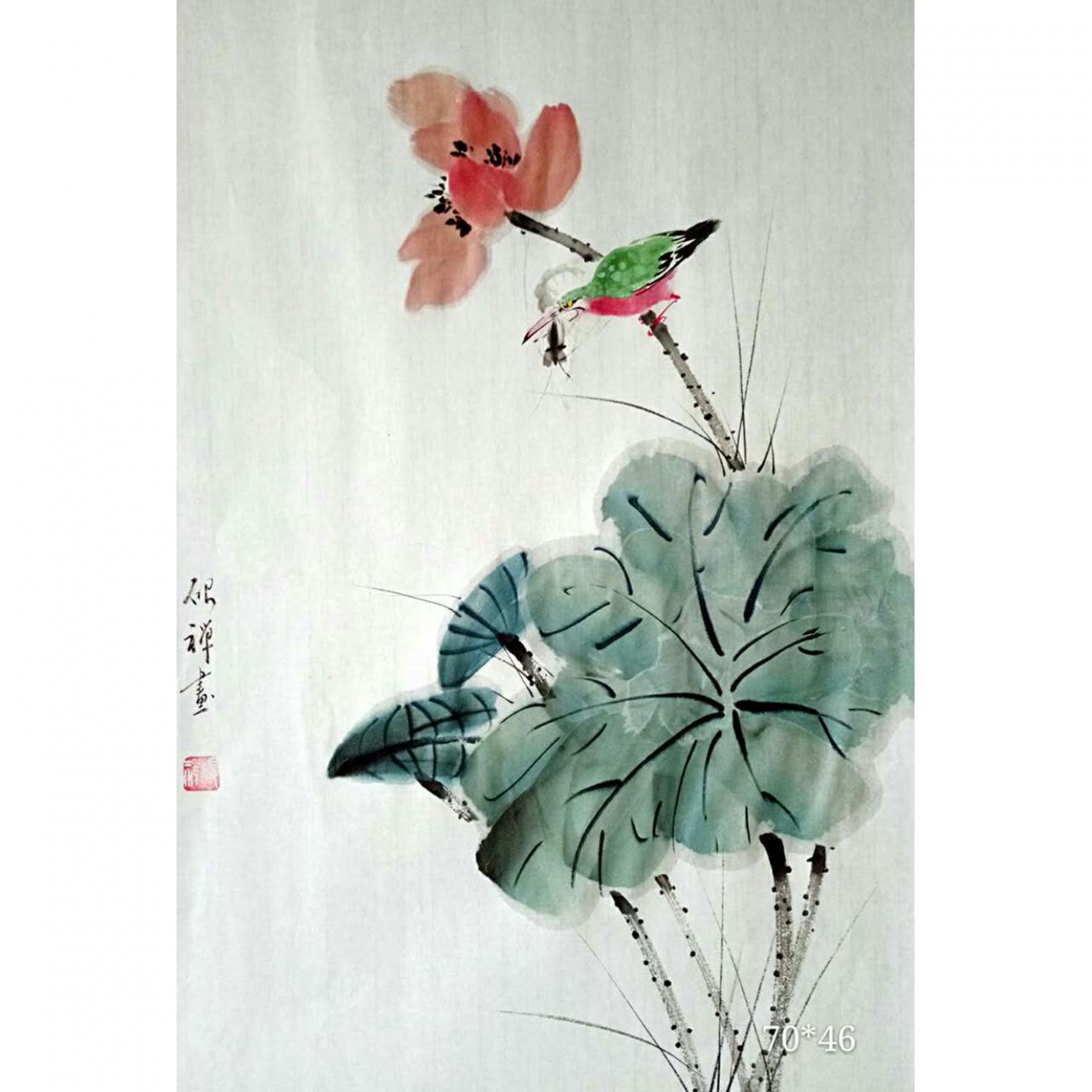 张清永国画作品《【荷花17】》