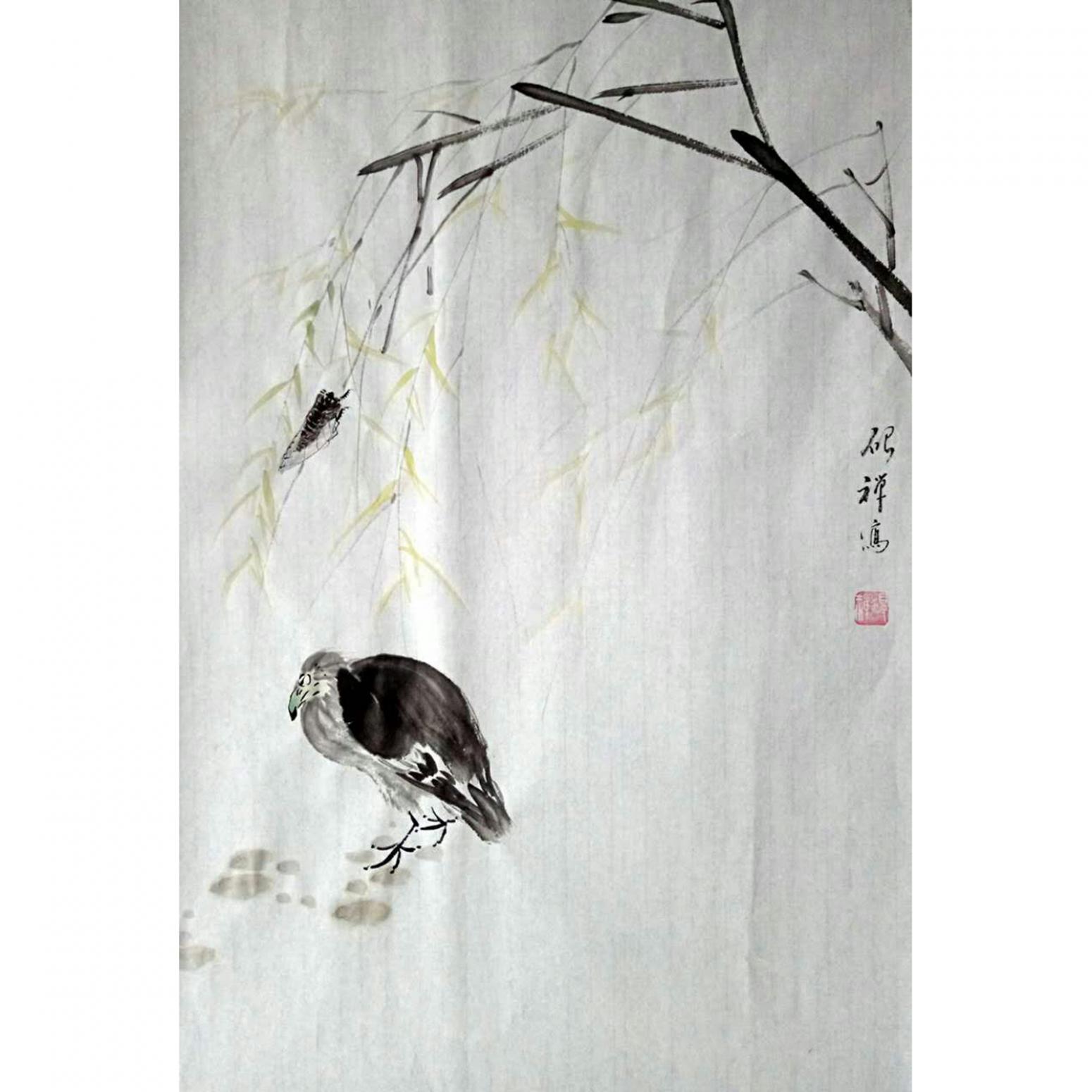 张清永国画作品《【垂柳2】作者张清永》