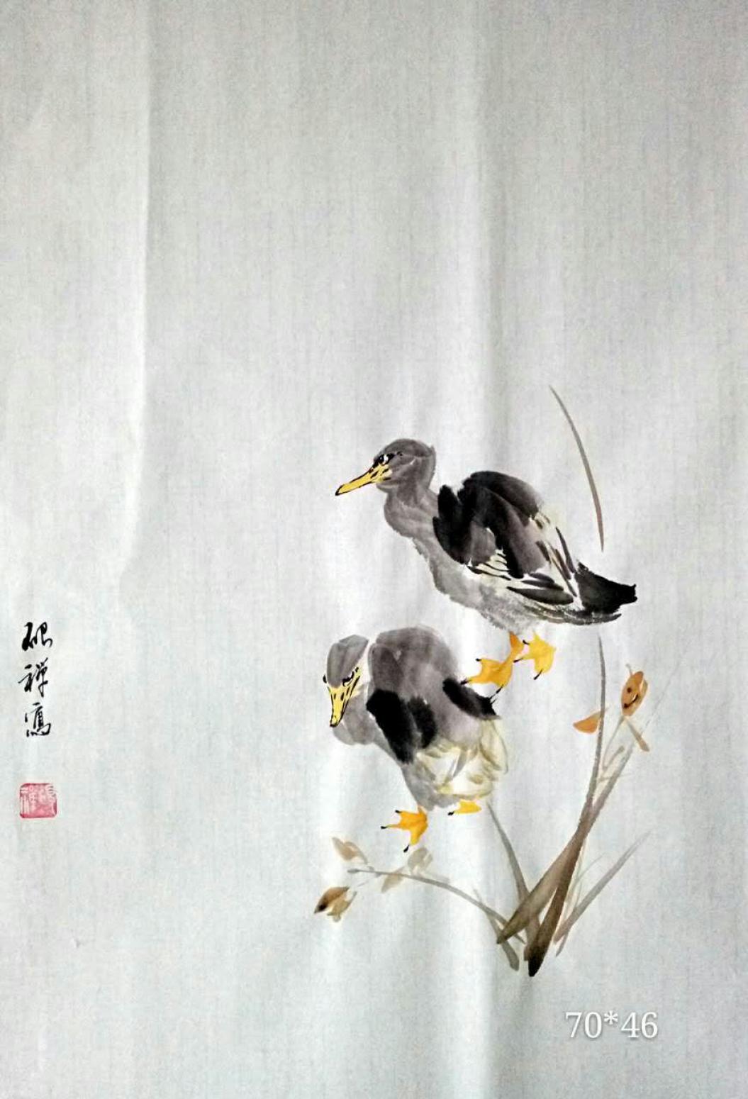 张清永国画作品《【鸳鸯3】作者张清永》【图0】