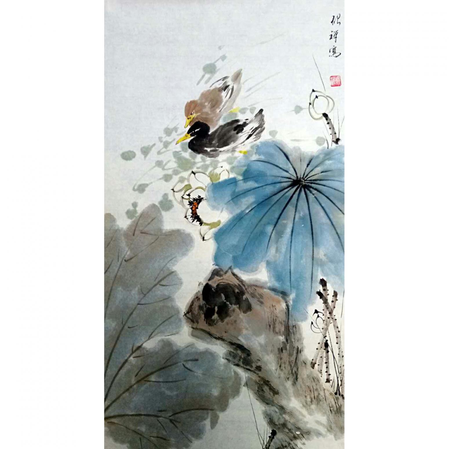 张清永国画作品《【荷塘景色2】》