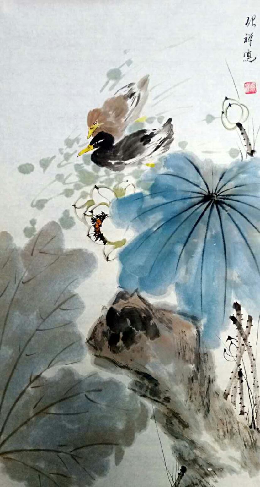 张清永国画作品《【荷塘景色2】》【图0】