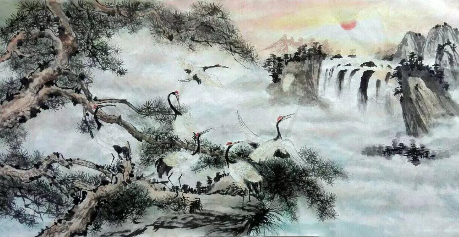 高锐锋国画作品《【旭日东升】作者高锐锋》【图0】